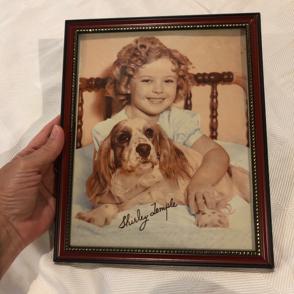 Classic Brown Shirley Temple vintage 1930’s print  in Frame with Gold